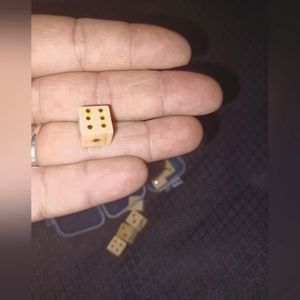 Handmade tiny wooden dice